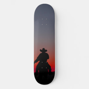 cowboy at sunset skateboard