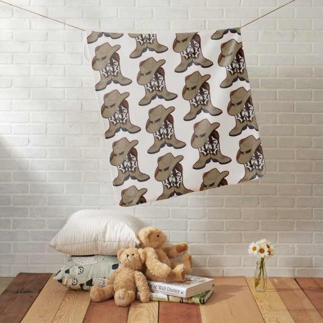 Cowboy Baby Blanket (In Situ)