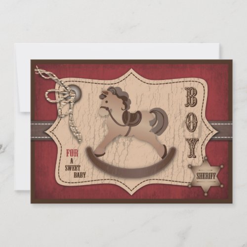 Cowboy Baby Card 3 Invites