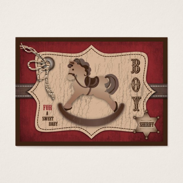 Cowboy Baby Gift Tag (Front)