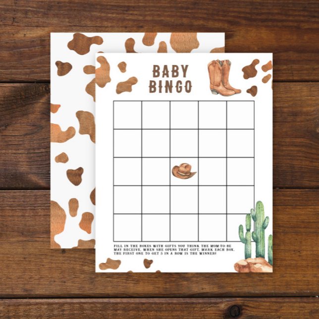 Cowboy Baby shower Bingo game (Creator Uploaded)
