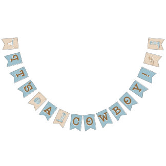 Cowboy Baby Shower Bunting Bunting Flags