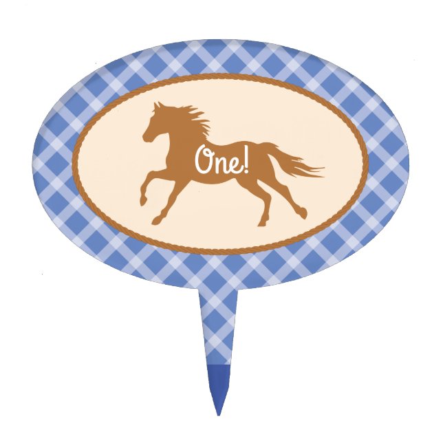 Cowboy Baby Shower Cake Topper (Front)