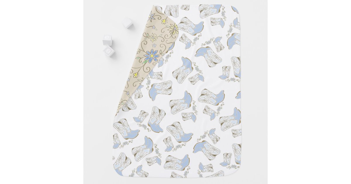 Cowboy Baby Shower Country Western Blue Boy Baby Blanket Zazzle Com