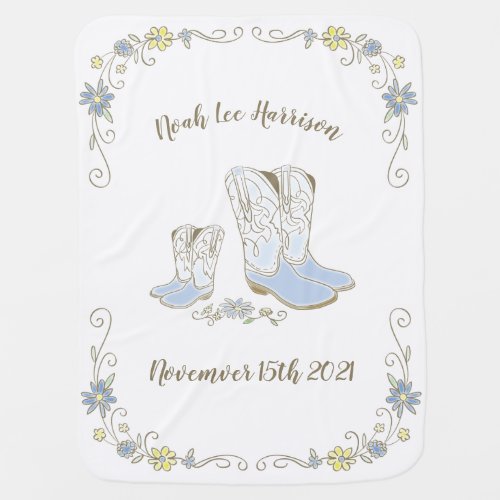 Cowboy Baby Shower Country Western Blue Boy