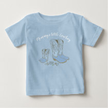 Cowboy Baby Shower Country Western Blue Boy Baby T-Shirt