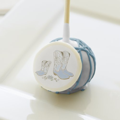 Cowboy Baby Shower Country Western Blue Boy Cake Pops