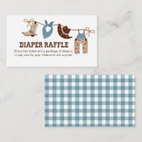 Cowboy Baby Shower Diaper Raffle