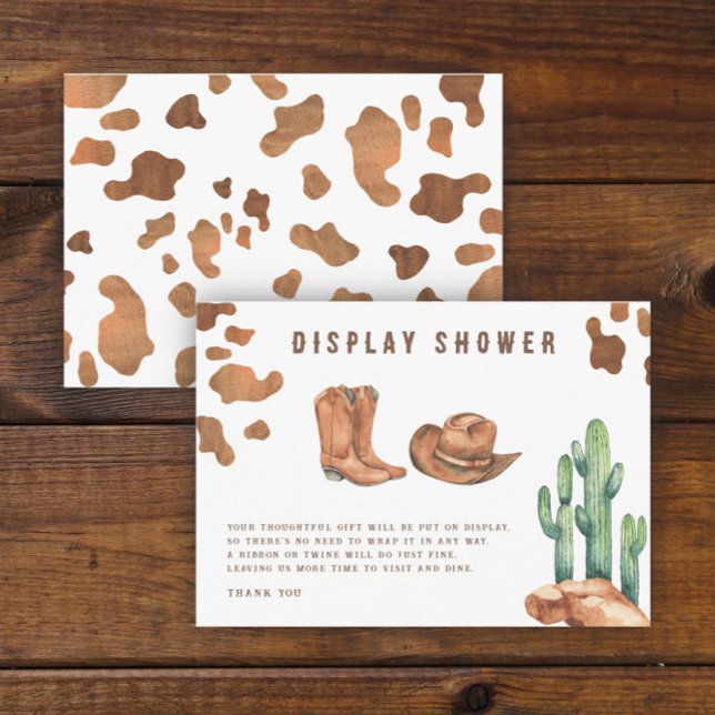 Cowboy Baby shower Display shower Enclosure Card (Creator Uploaded)