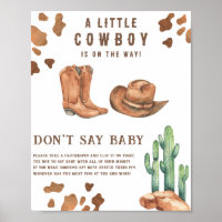 Cowboy baby shower Don't say baby 