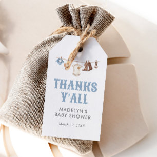 Cowboy Baby Shower Favor Tag