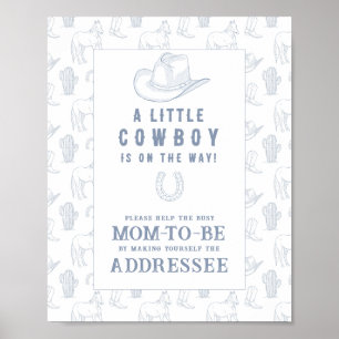Cowboy baby shower - Help the Busy Mom-to-Be  Poster