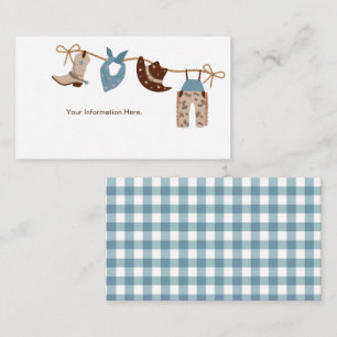 Cowboy Baby Shower Information Enclosure  Card