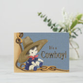 Cowboy Baby Shower Invitation (Standing Front)