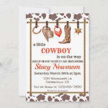 Cowboy Baby Shower Invitation