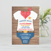 Cowboy Baby Shower Invitation, Cow Print, Paisley Invitation (Standing Front)
