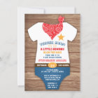 Cowboy Baby Shower Invitation, Cow Print, Paisley