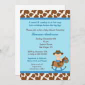 Cowboy Baby Shower Invitations (Front/Back)