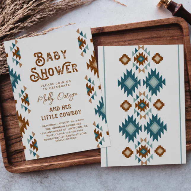Cowboy Baby Shower Invitations Southwest Baby Zazzle
