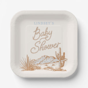 Cowboy Baby Shower Plates