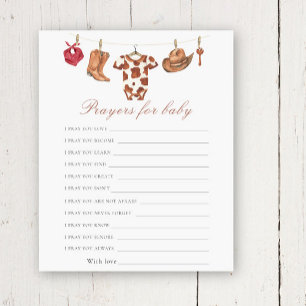 Cowboy baby shower Prayers for baby