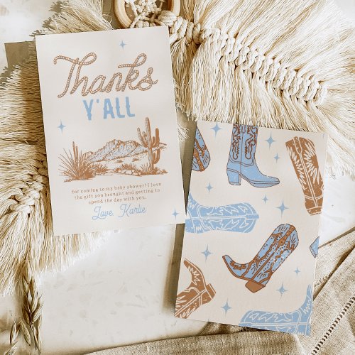 Cowboy Baby Shower Thank You Cards