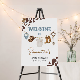 Cowboy Baby Shower Welcome Sign