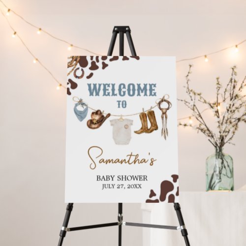 Cowboy Baby Shower Welcome Sign
