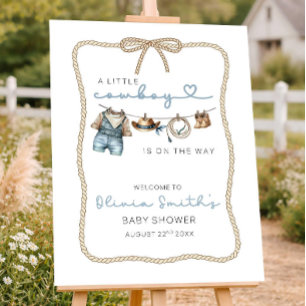 Cowboy Baby Shower Welcome Sign, Wild West Rodeo  Foam Board