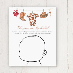 Cowboy baby shower - Who gave me My looks?