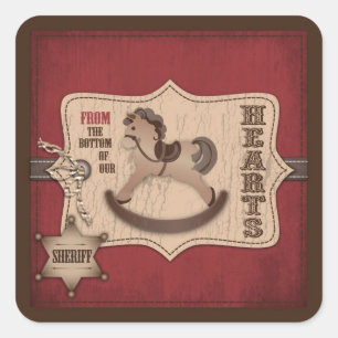 Cowboy Baby Square TY Sticker