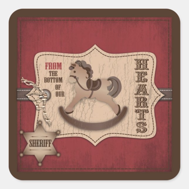 Cowboy Baby Square TY Sticker (Front)