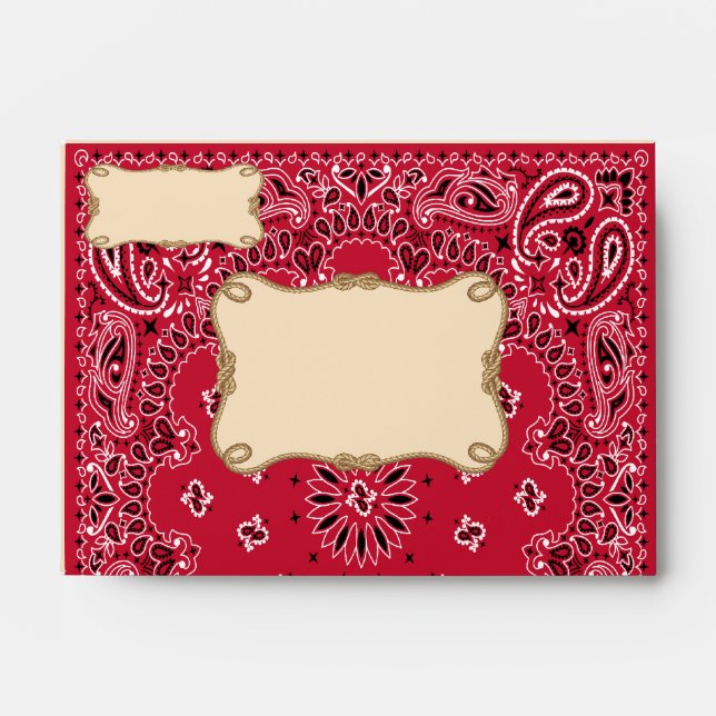 Cowboy, Bandana Style A6 Envelopes (Front)