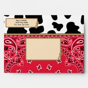 Cowboy, Bandana Style A6 Envelopes