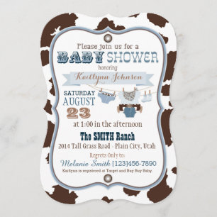 Cowboy Bandanna Jumper Baby Shower Invitation