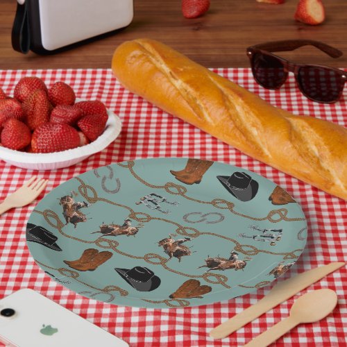 Cowboy Barn Party Paper Plates