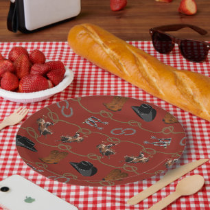 Cowboy Barn Party Paper Plates