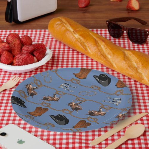 Cowboy Barn Party Paper Plates