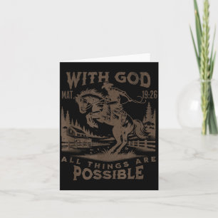 Cowboy Bible Scripture Verse Western Jesus For Men Card