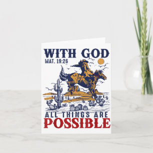Cowboy Bible Scripture Verse Western Jesus For Men Card