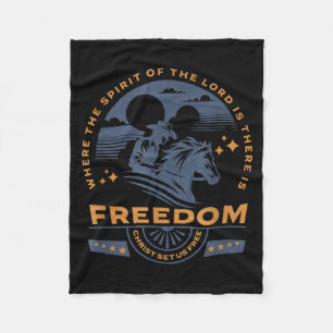 Cowboy Bible Scripture Verse Western Jesus For Men Fleece Blanket