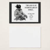 COWBOY, BIBLE TEXT: PENCIL: ACEO SIZE (Front & Back)