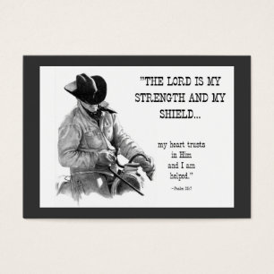 COWBOY, BIBLE TEXT: PENCIL: ACEO SIZE