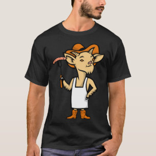 Cowboy Billy Goat Barbecue Chef Mascot bakery 8th T-Shirt