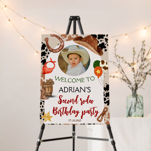 Cowboy Birthday 2d Rodeo Birthday Party Foam Board
