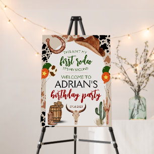 Cowboy Birthday 2nd Rodeo Birthday Party Foam Board