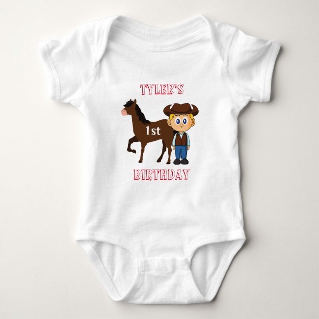 Cowboy Birthday Boy Bodysuit
