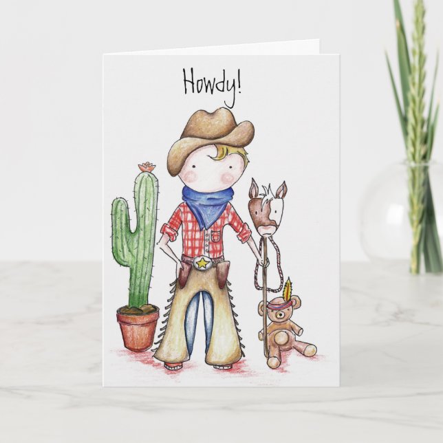 Cowboy Birthday Card (Front)