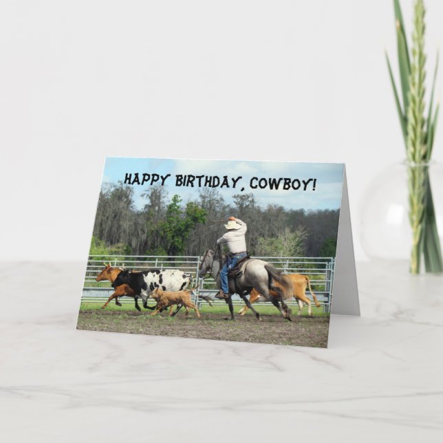 Cowboy Birthday Card (Front)