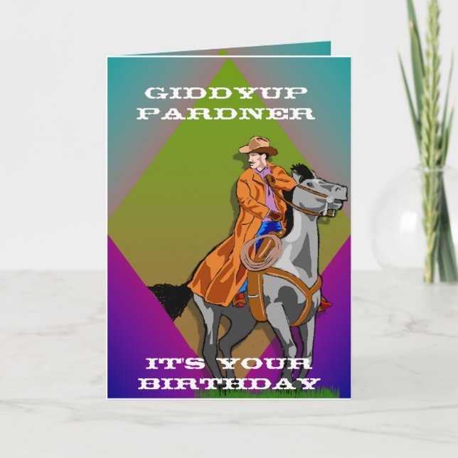 Cowboy Birthday Card (Front)